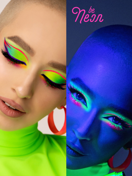 Палетка пигментов для макияжа UVglow / 01 ELECTRIC