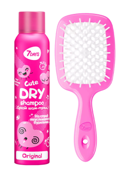 Сухой шампунь и расческа Набор для волос с эффектом объема, против жирного блеска