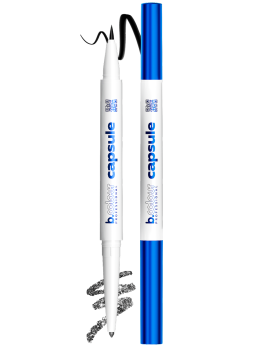 Подводка для глаз черная и карандаш с шиммером 2в1 / 01 Back in black, B.COLOUR PROFESSIONAL CAPSULE