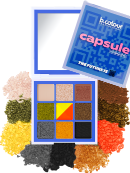 Тени для век матовые блестящие, палетка 03 X Vision, B.COLOUR PROFESSIONAL CAPSULE
