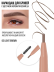 Карандаш для бровей коричневый автоматический + щеточка 2в1 / 02 LIGHT BROWN