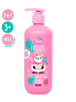 Гель для купания детский и шампунь для волос 400ML PRETTY KITTY