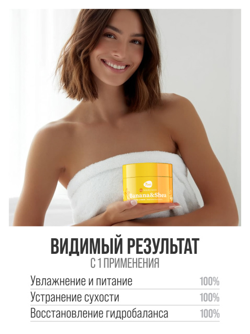 Крем для тела увлажняющий BANANA&SHEA