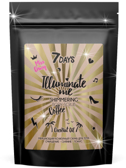 Мерцающий кофейный скраб для тела Miss Crazy