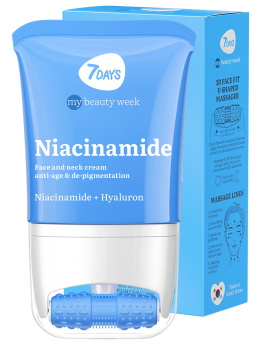 Крем для лица, шеи и зоны декольте Антивозрастной & Борьба с пигментацией с 3D массажером NIACINAMIDE