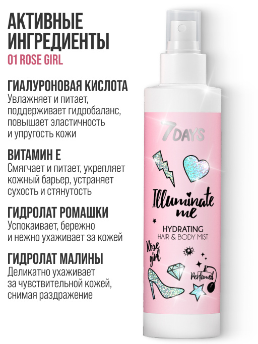 Подарочный набор косметики для ухода ILLUMINATE ME / Rose Girl