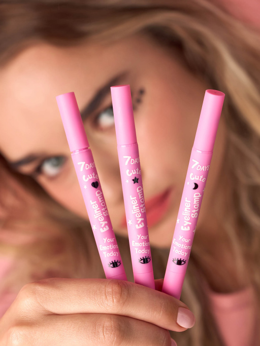 Подводка для глаз + штамп 2в1 Cute / 209 Eyeliner&Star black stamp