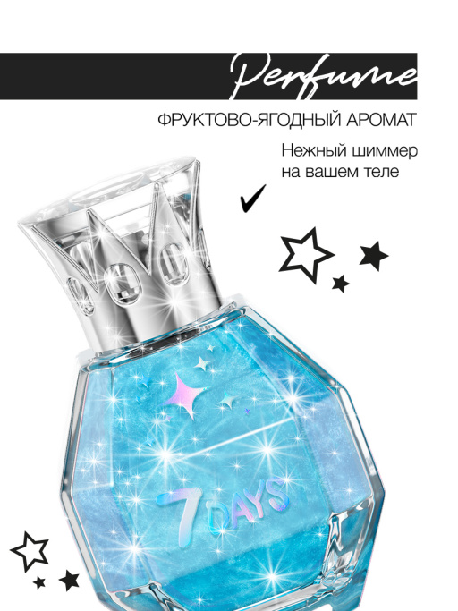 Духи сладкие мерцающие набор 3 шт. по 50ml