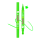 Подводка для лица и тела + штамп 2в1 светящаяся UVglow / 02 LIME STAR