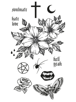 Татуировки для лица и тела Dark Side / 01 Dark, 1 шт