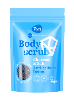 Скраб для тела антицеллюлитный солевой кокосовый с маслами CHARCOAL&SALT, MY BEAUTY WEEK